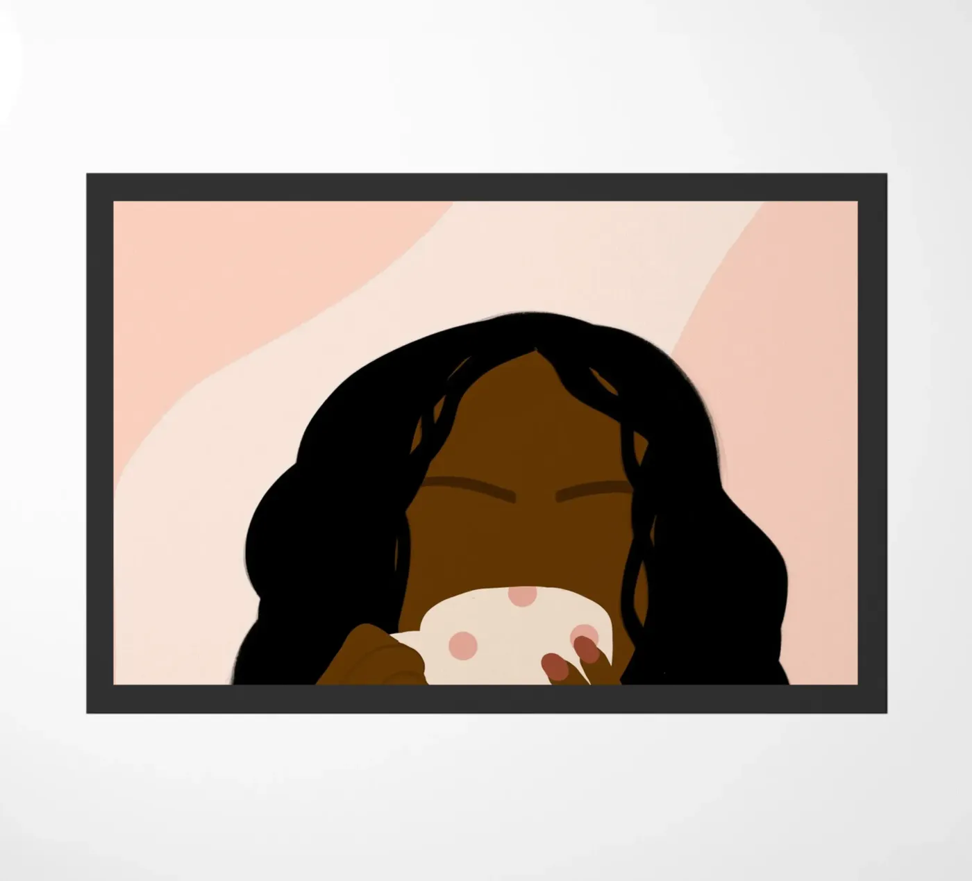 Afro Coffee deurmat van Mathudace Créas