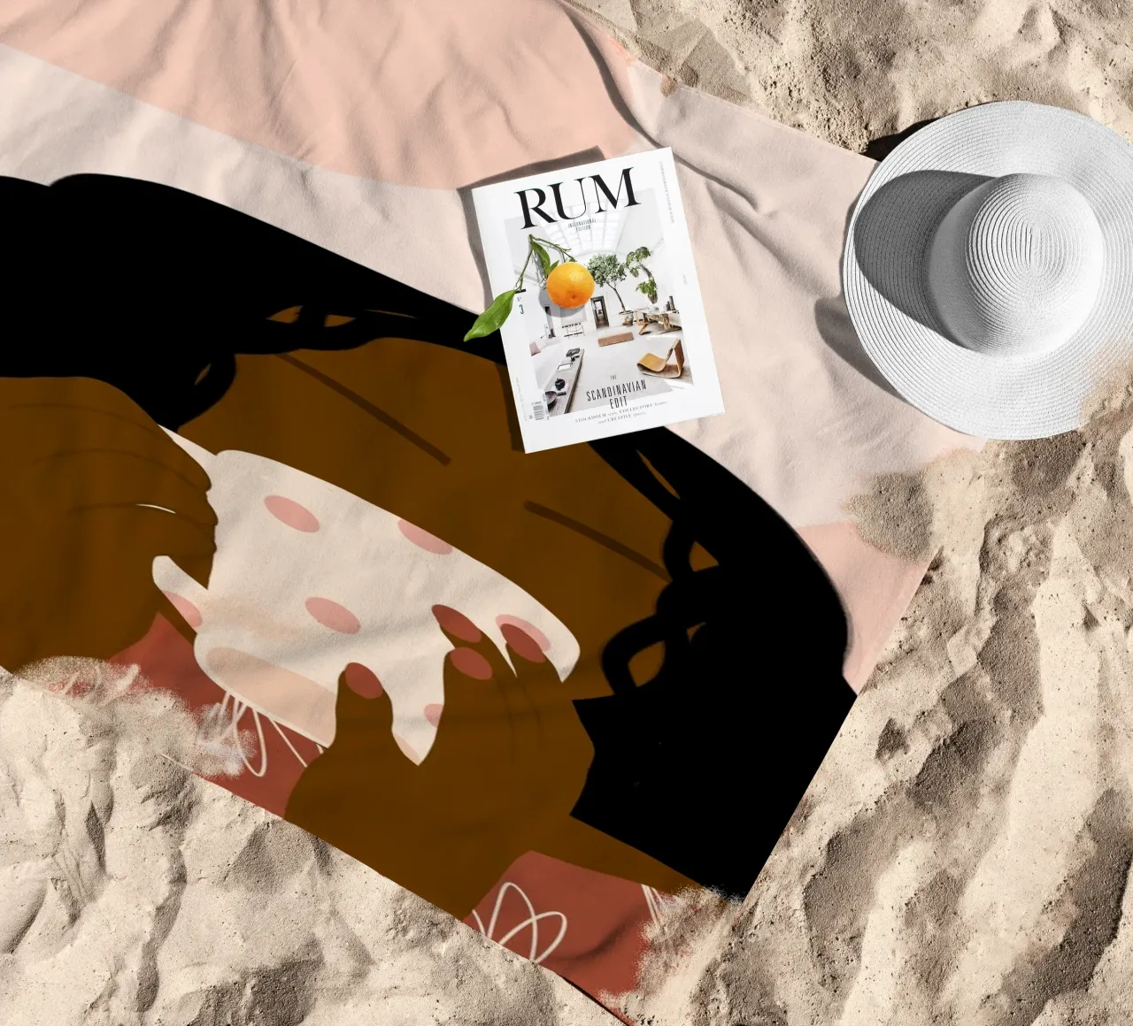 Afro Coffee telo mare da Mathudace Créas