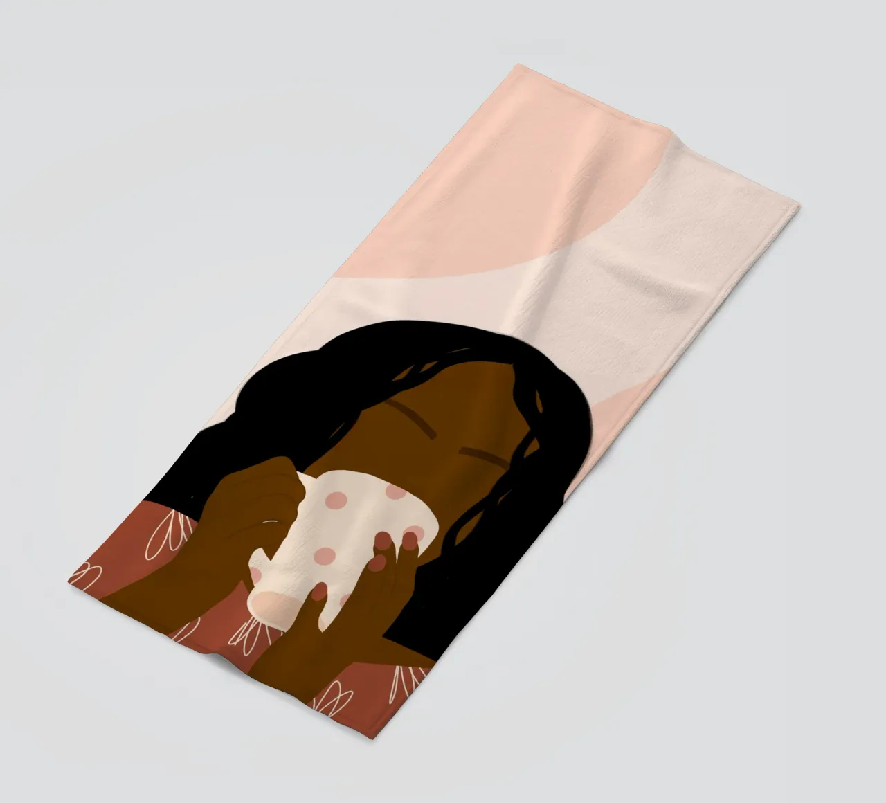 Afro Coffee telo mare da Mathudace Créas