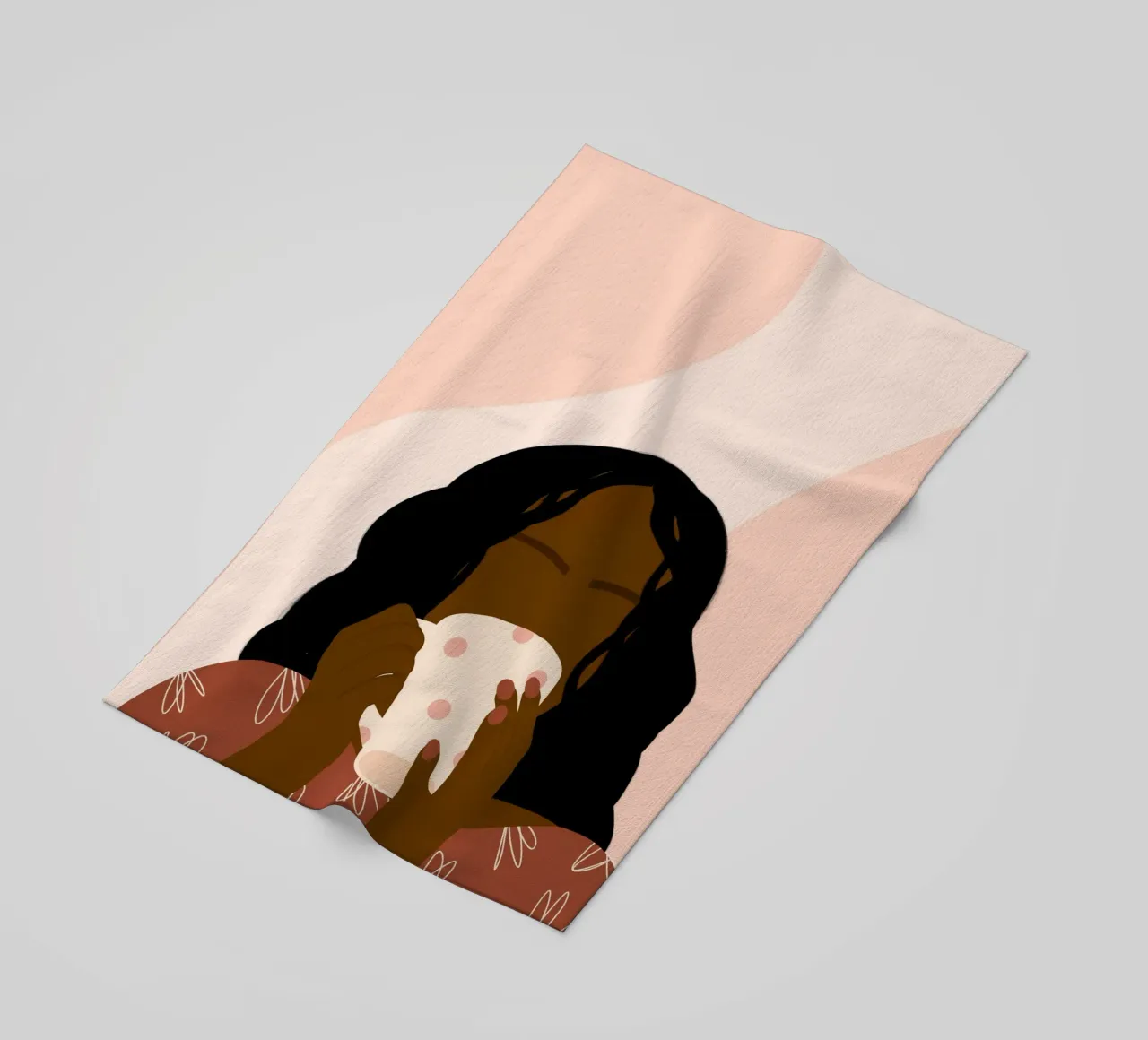 Afro Coffee telo mare da Mathudace Créas