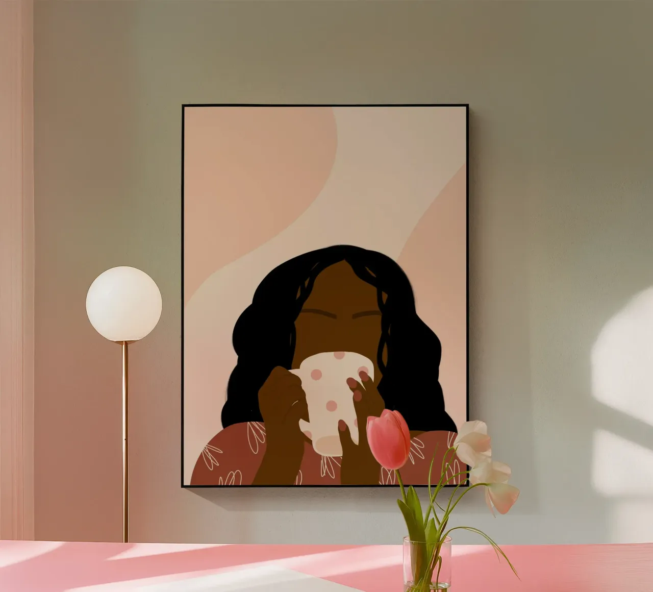 Afro Coffee plexiglass da Mathudace Créas