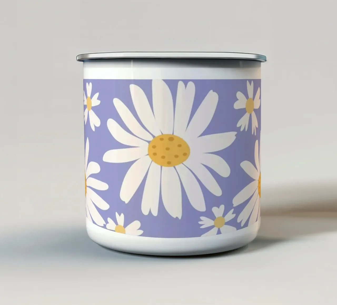 Poster con margherita - Arte floreale d'epoca tazza in smalto da Whole©