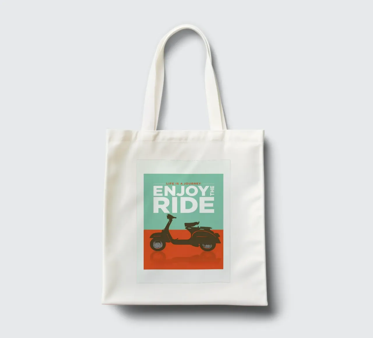 Enjoy the ride - Vespa borsa in juta da Visual Philosophy