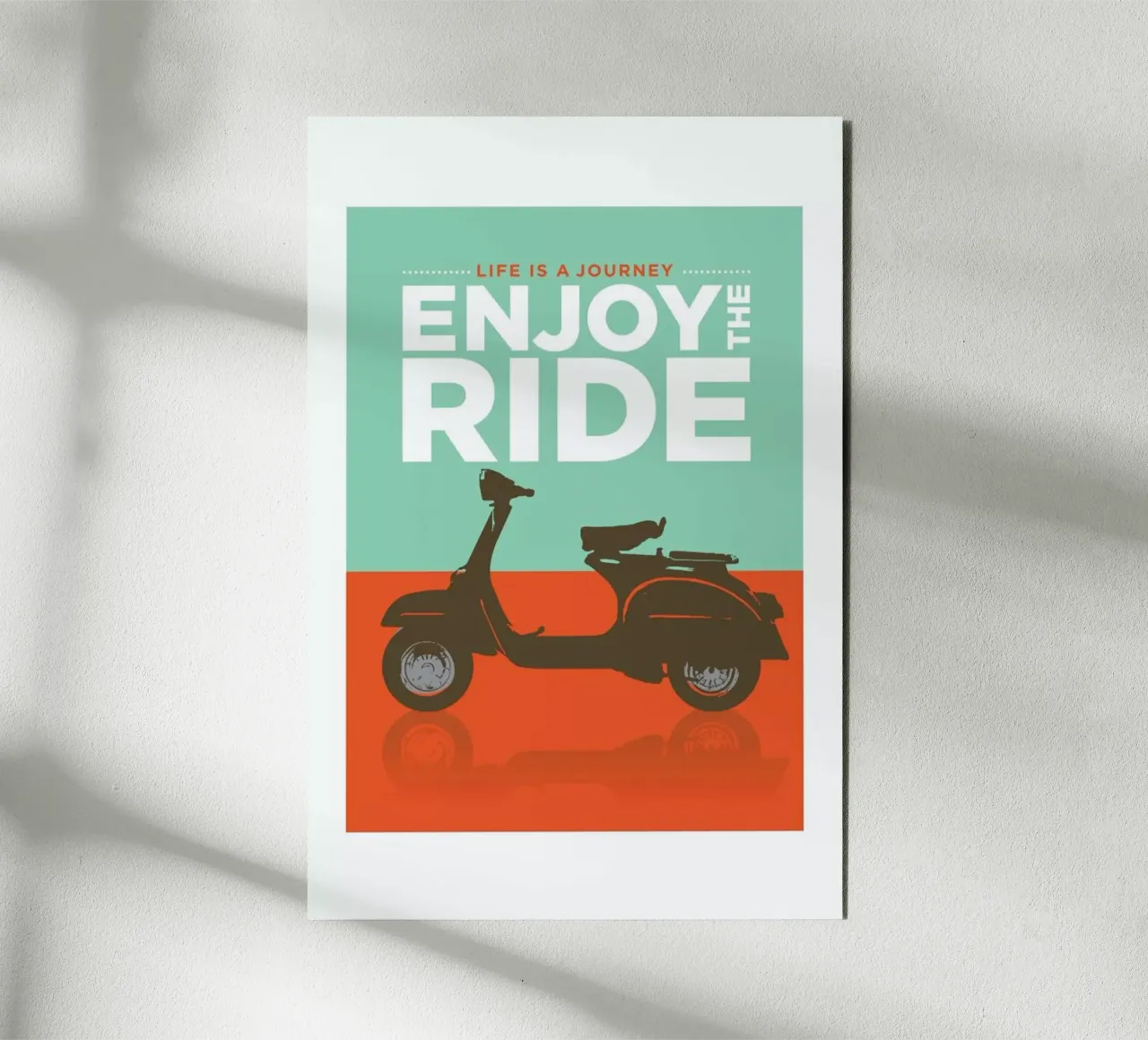 Enjoy the ride - Vespa alluminio dibond da Visual Philosophy