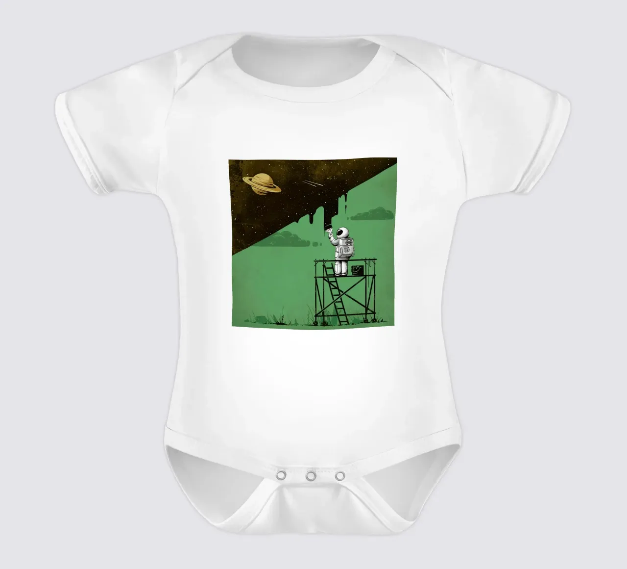 Painting Night short-sleeve baby romper by Robert Richter