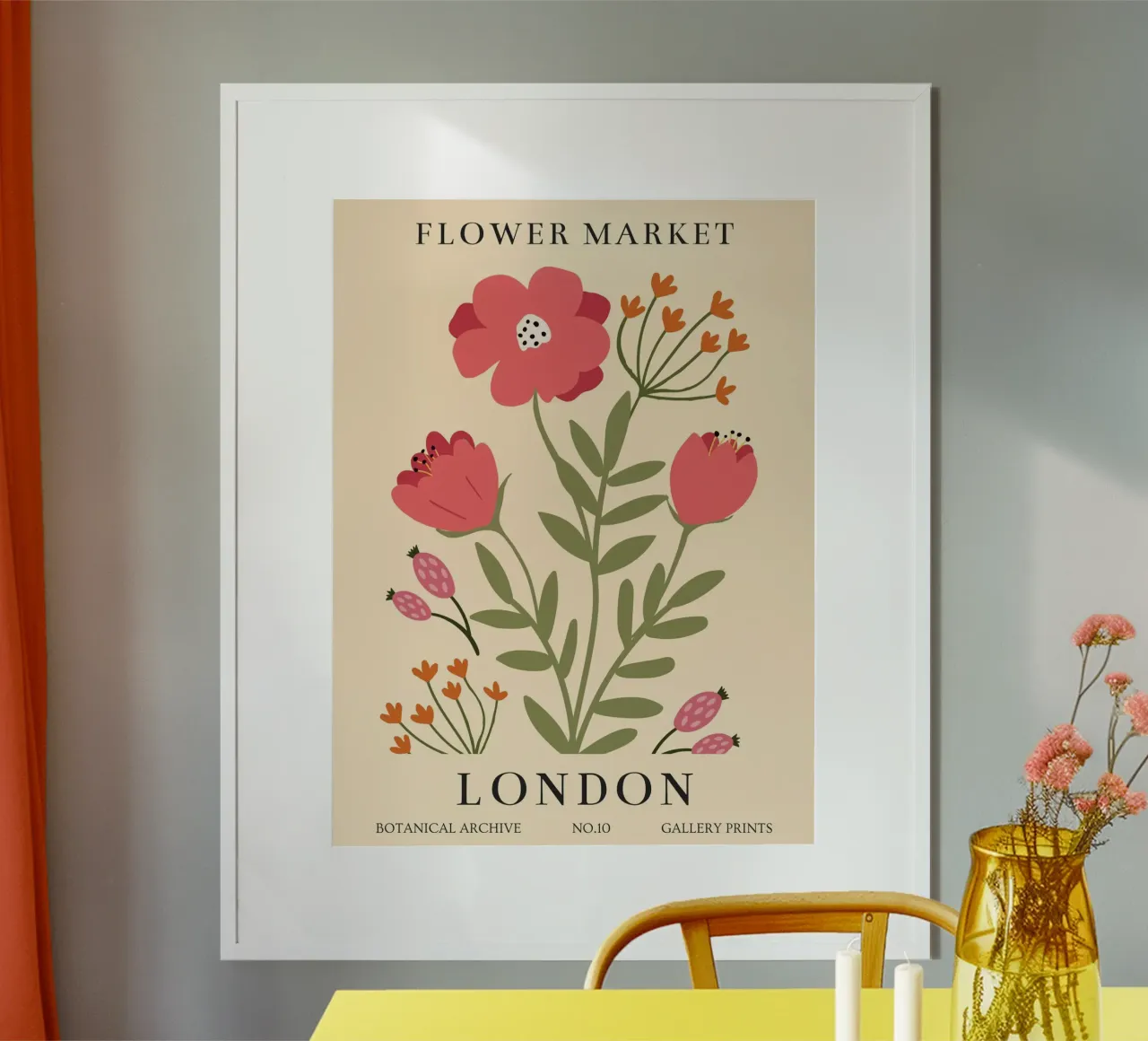 Poster floreale botanico - Design floreale vintage carta hahnemühle da Whole©