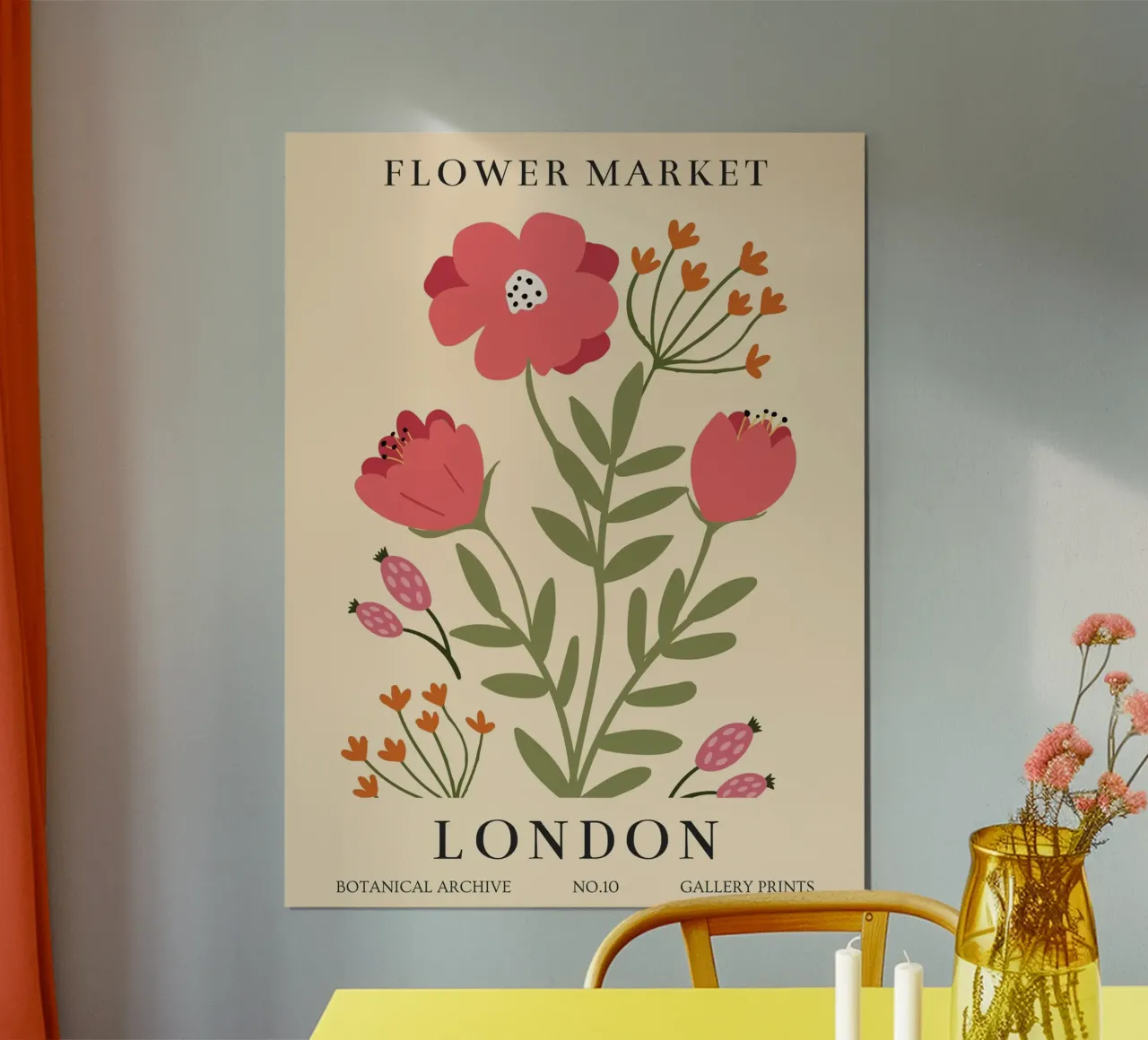 Poster floreale botanico - Design floreale vintage carta hahnemühle da Whole©