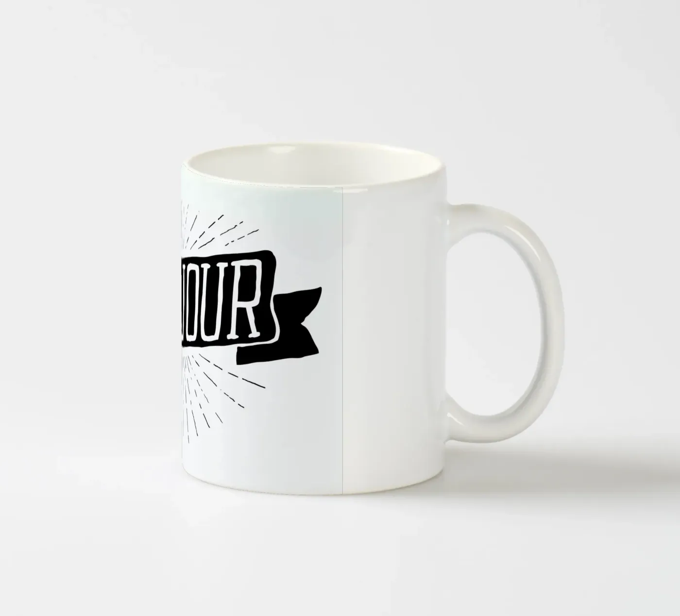 Bonjour ceramic mug by JONATTEND