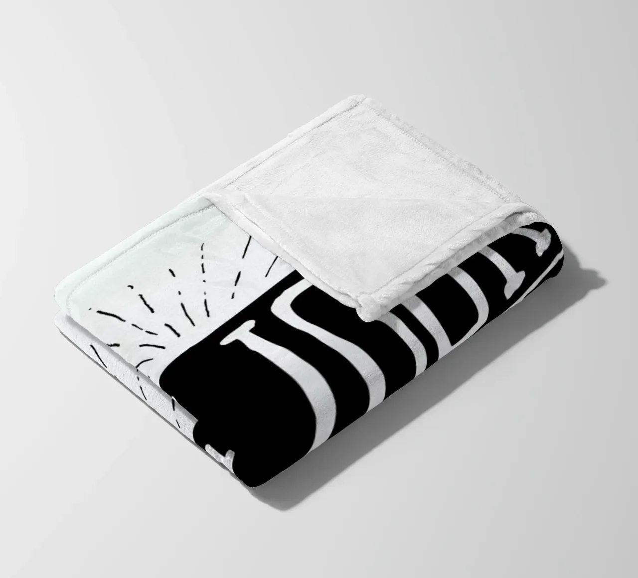 Bonjour fleece blanket by JONATTEND