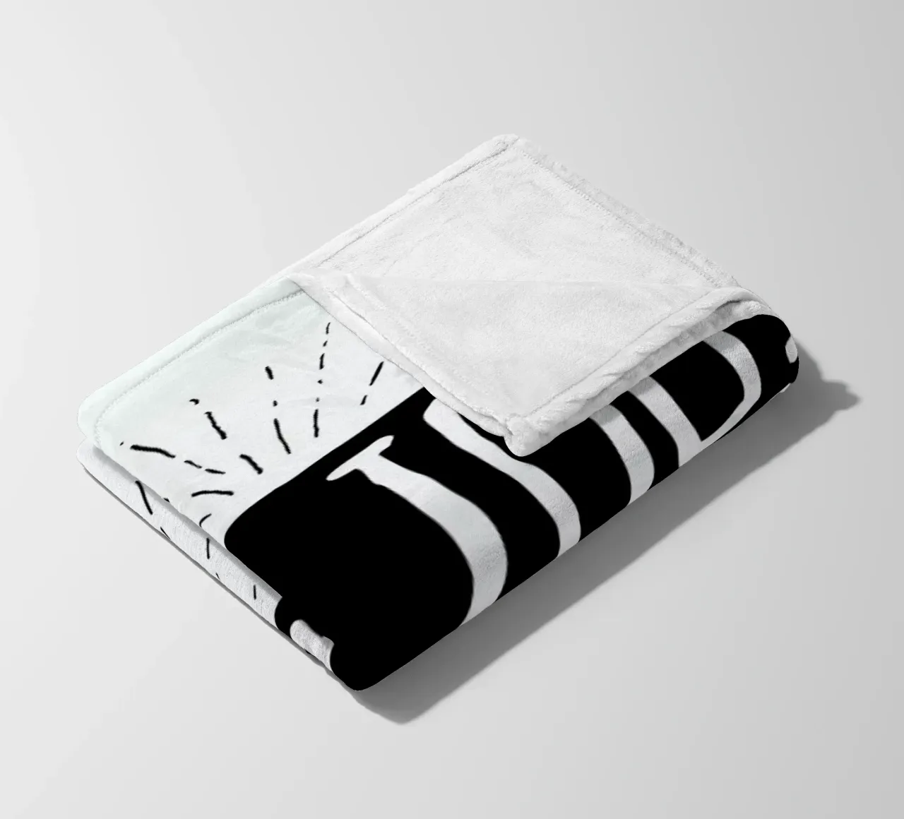 Bonjour fleece blanket by JONATTEND