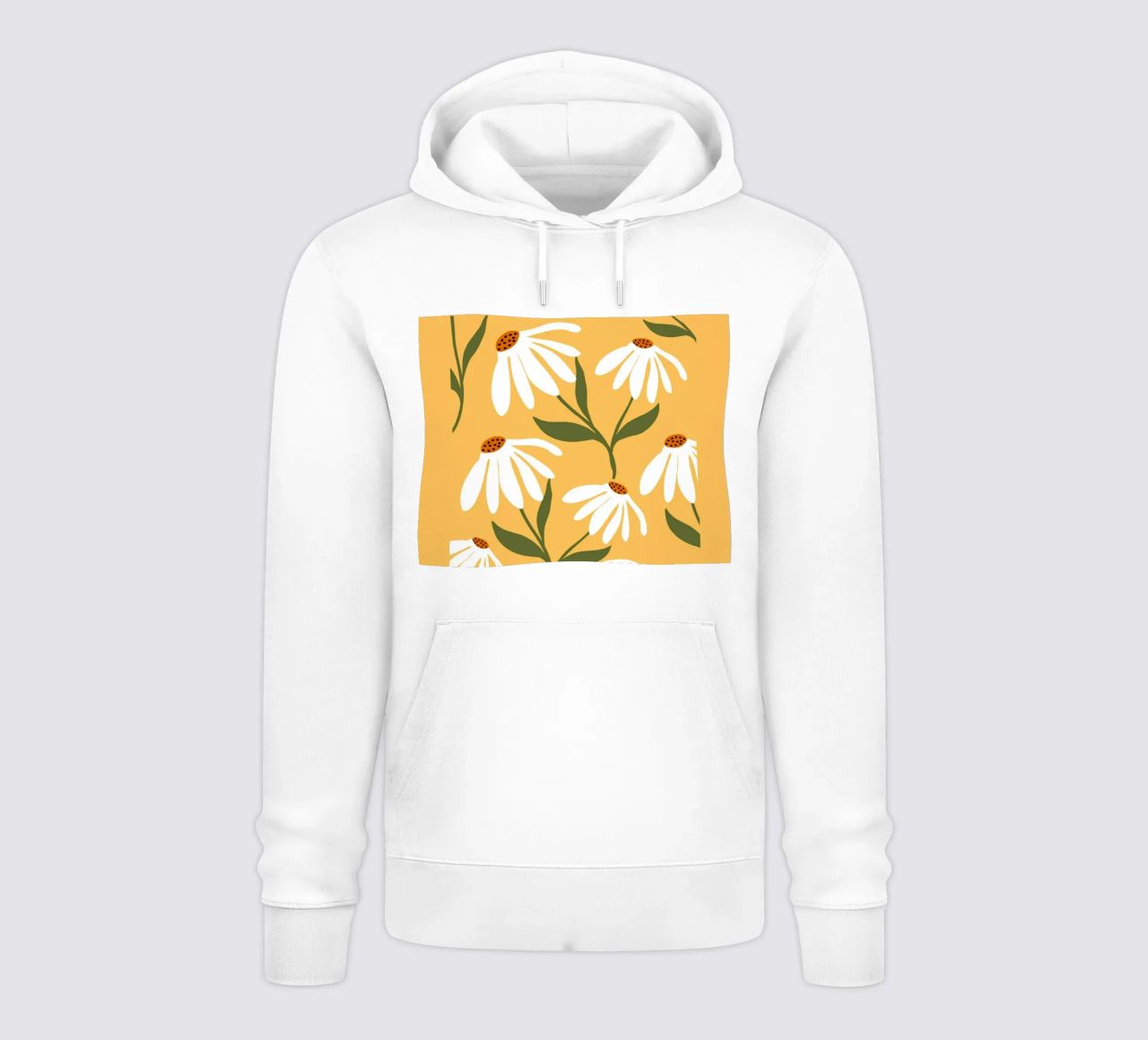 Daisy Art - Design botanico retrò felpa con cappuccio da Whole©