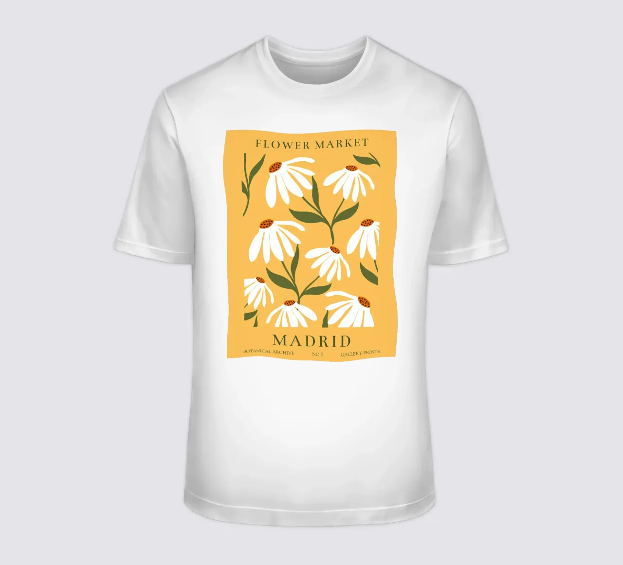 Daisy Art - Design botanico retrò t-shirt da Whole©