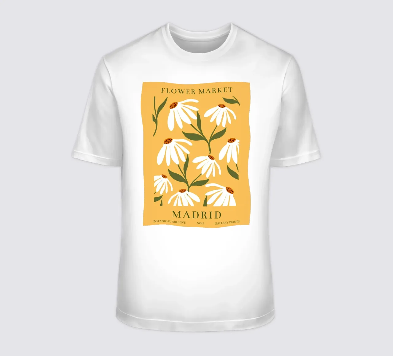 Gänseblümchen Kunst – Retro Botanisches Design T-Shirt von Whole©