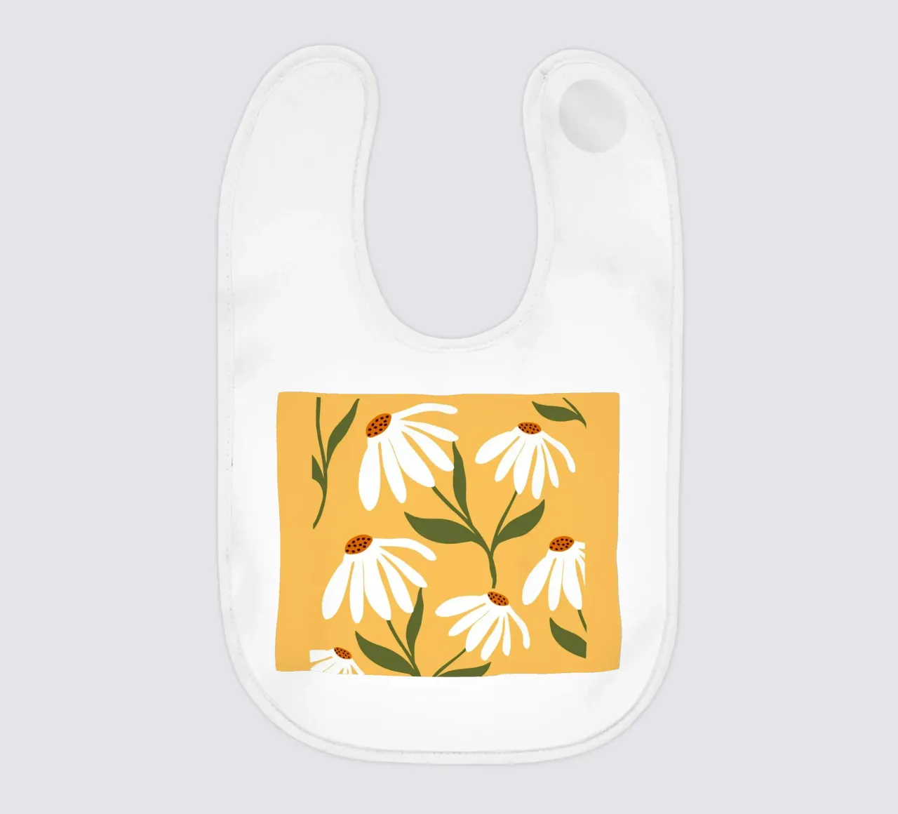 Gänseblümchen Kunst – Retro Botanisches Design Babylätzchen von Whole©