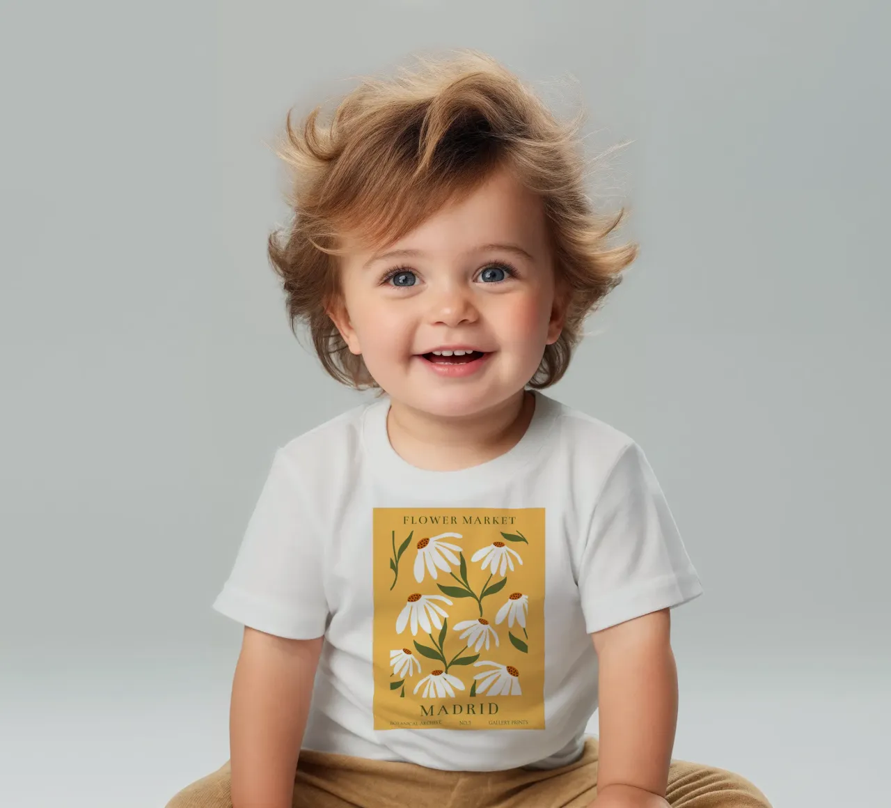 Daisy Art - Design botanico retrò maglietta neonato da Whole©
