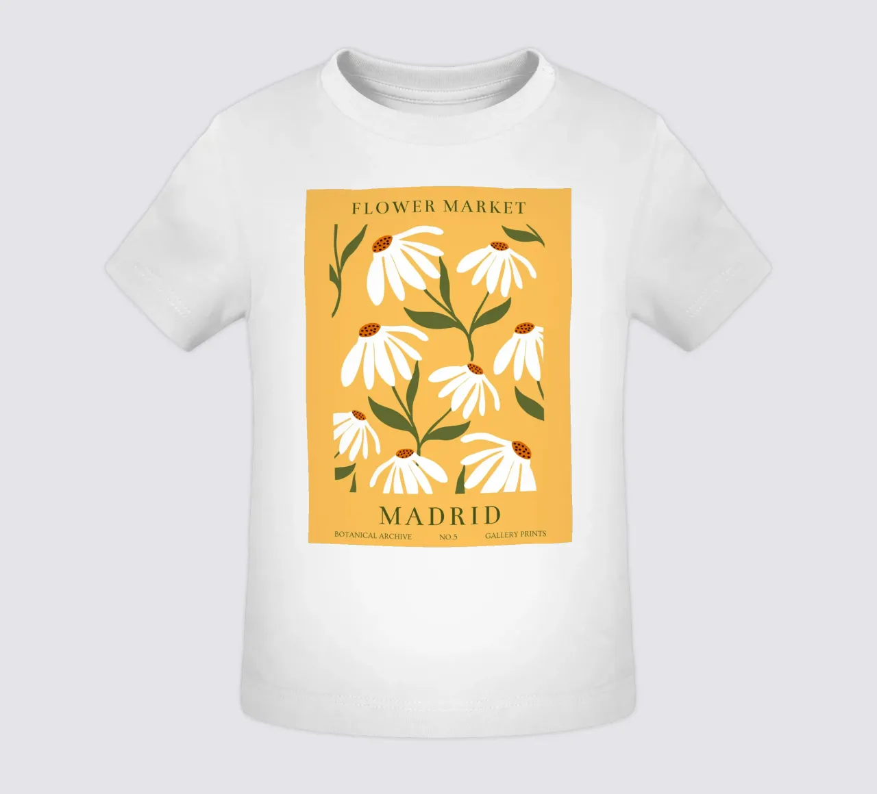 Daisy Art - Design botanico retrò maglietta neonato da Whole©