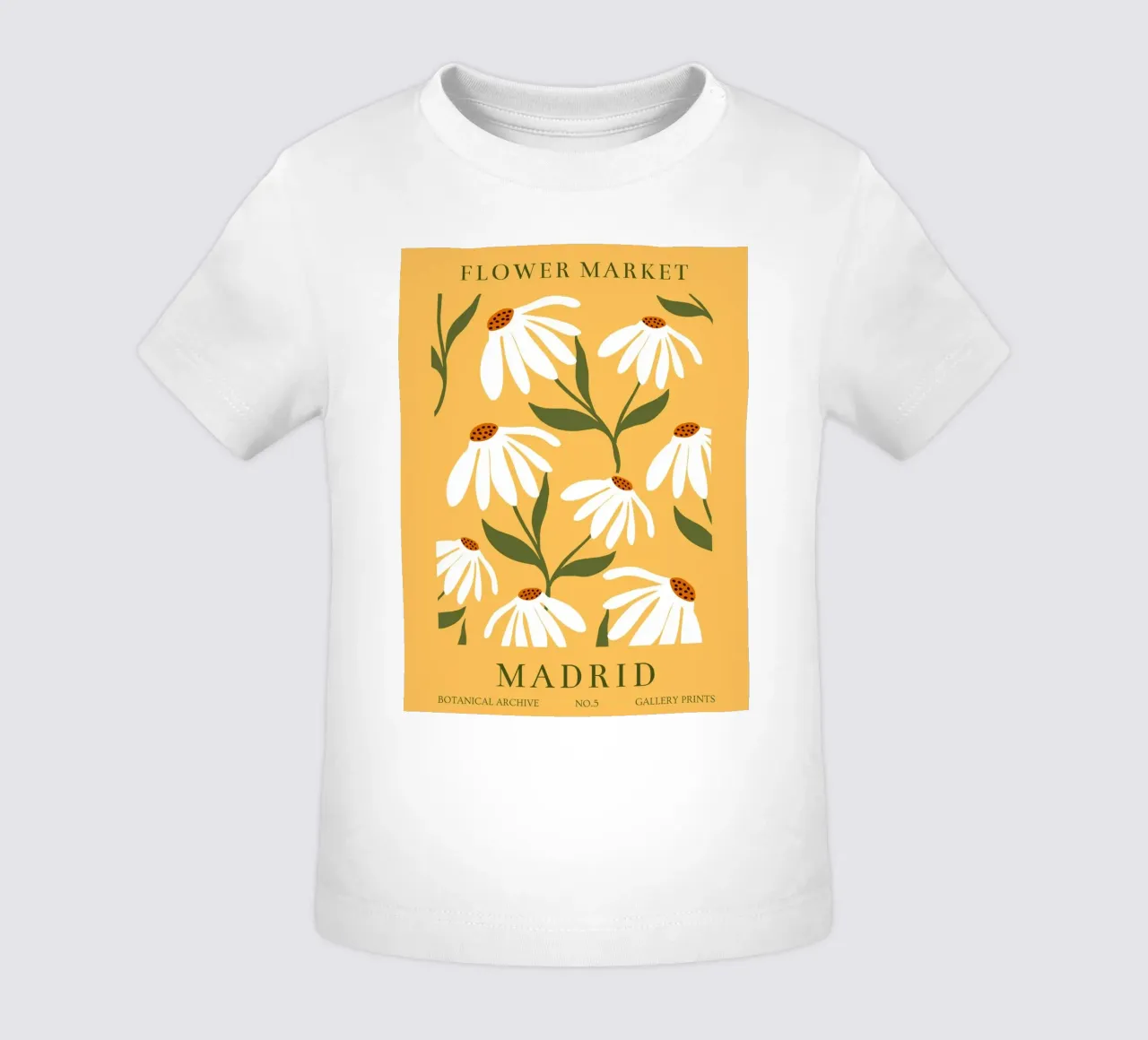 Daisy Art - Diseño botánico retro camiseta de bebé de Whole©