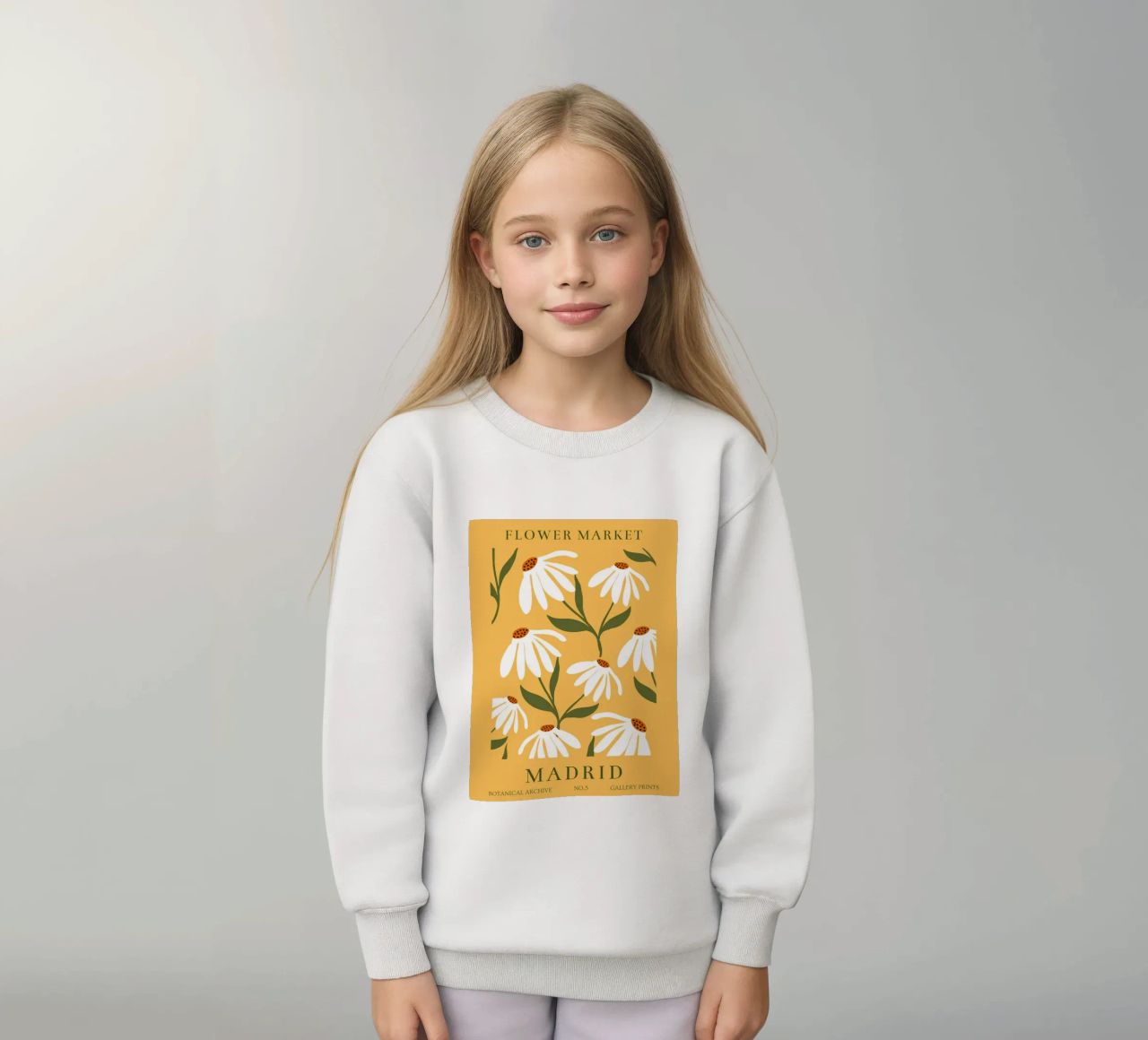 Daisy Art - Design botanico retrò felpa bambino da Whole©