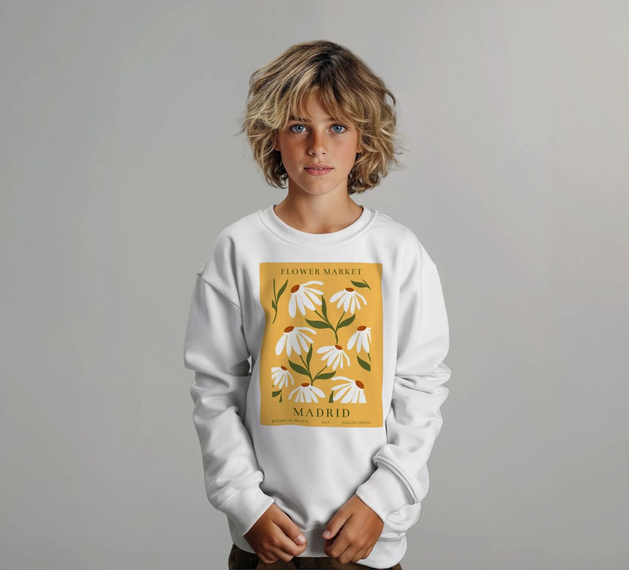 Daisy Art - Design botanico retrò felpa bambino da Whole©
