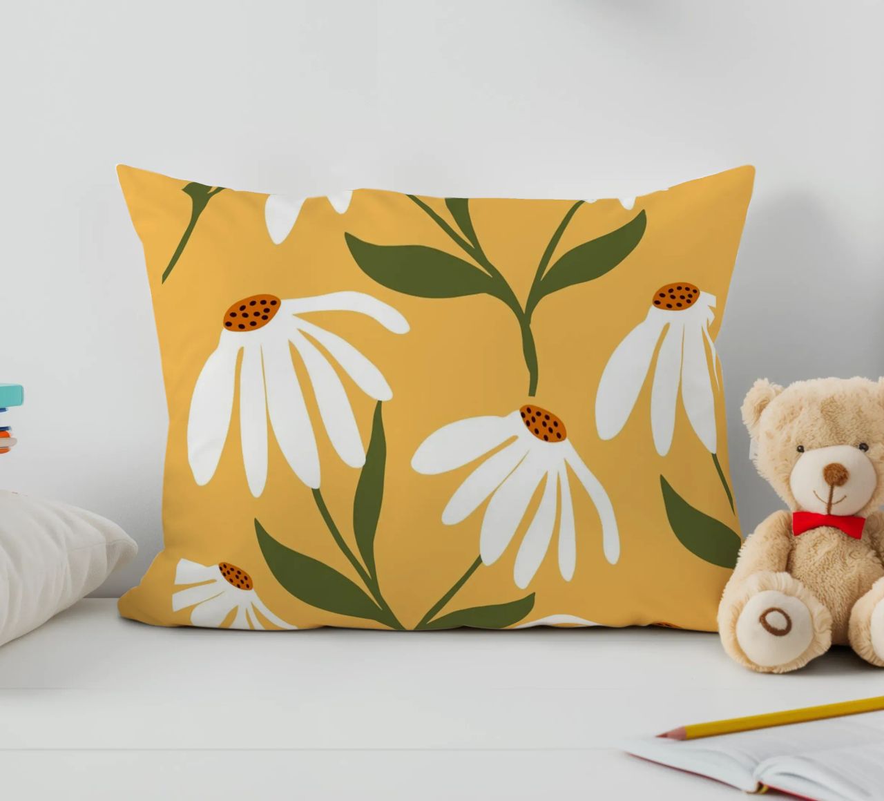 Daisy Art - Design botanico retrò cuscino da Whole©
