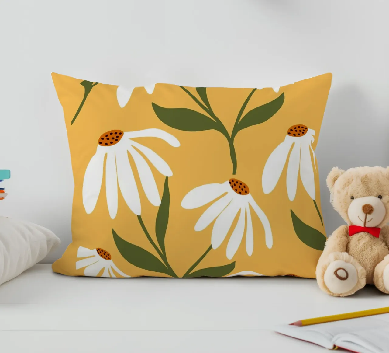 Margriet Kunst - Retro Botanisch Ontwerp kussen van Whole©