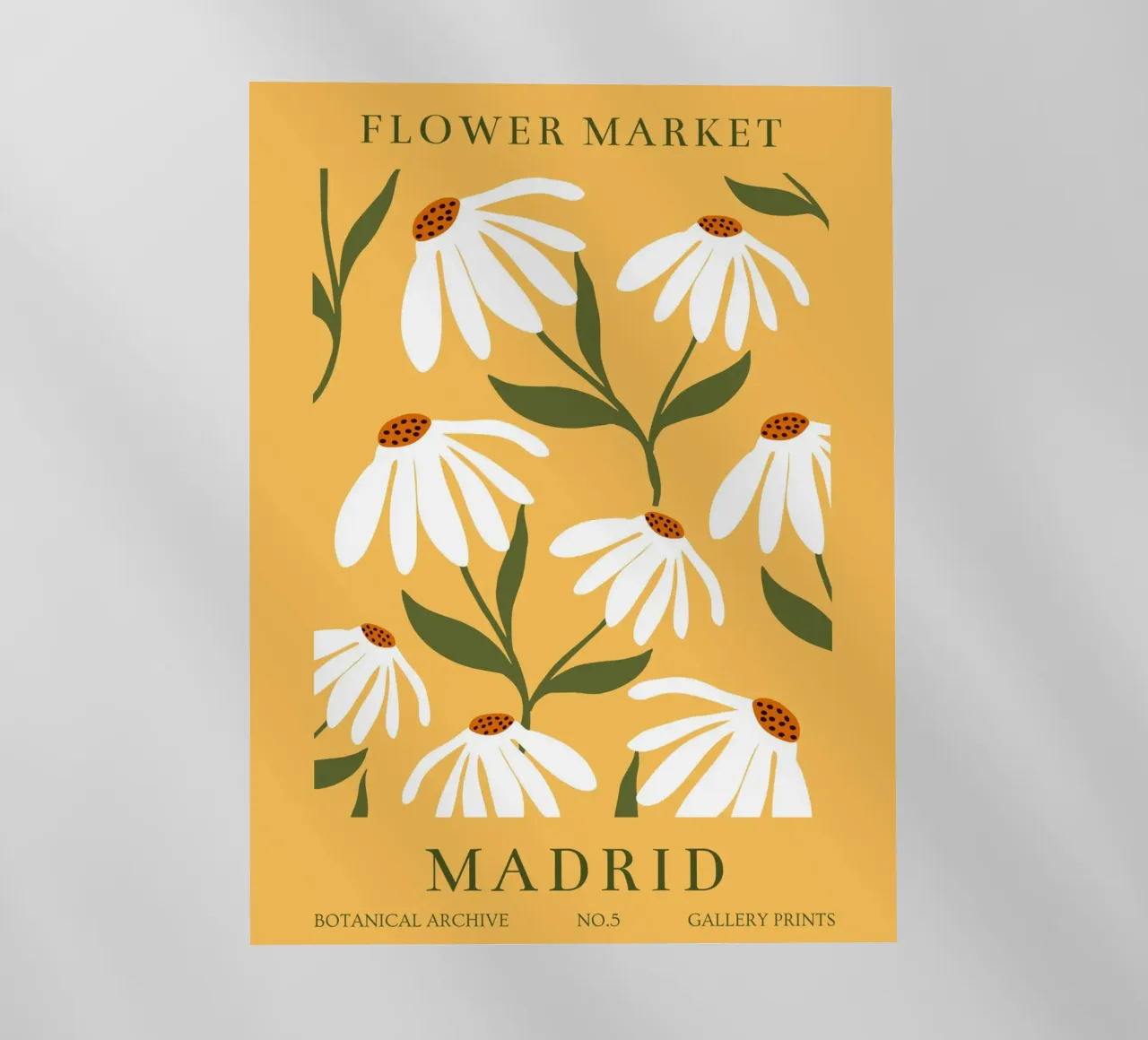 Daisy Art - Design botanico retrò pellicola backlit da Whole©