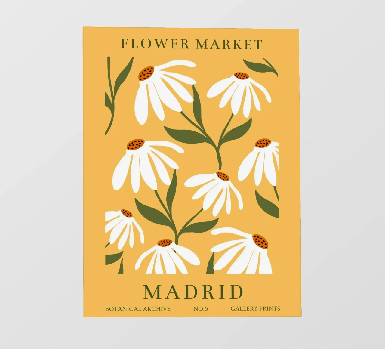 Daisy Art - Design botanico retrò pellicola backlit da Whole©