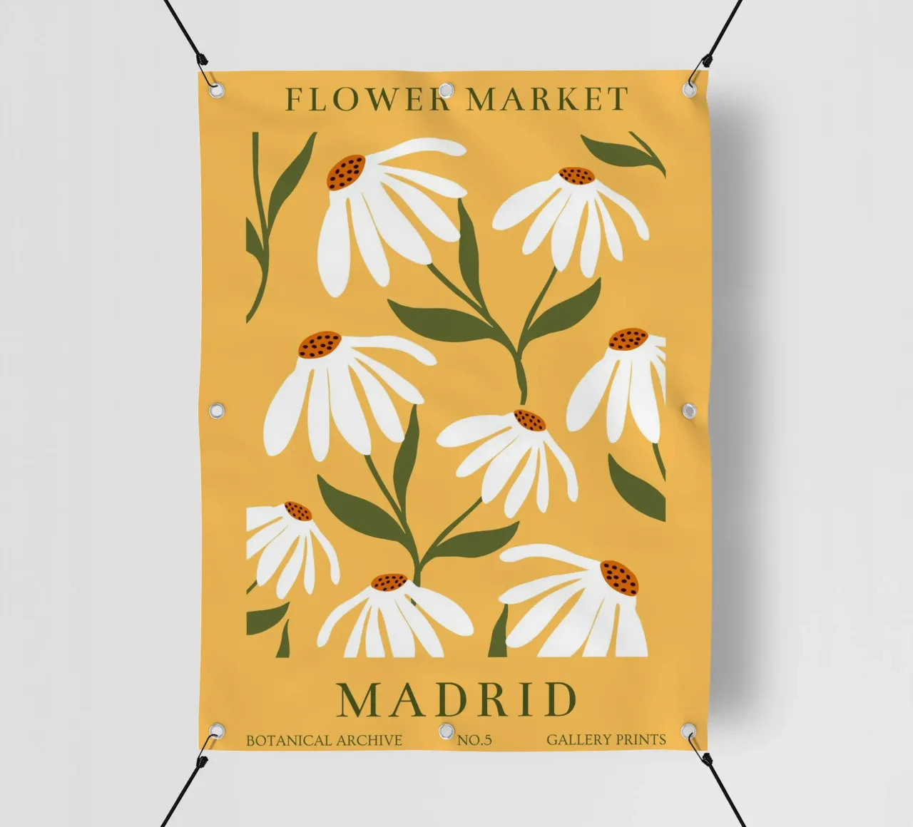 Daisy Art - Design botanico retrò telo in pvc da Whole©