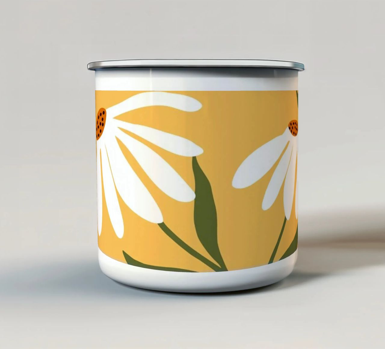 Daisy Art - Design botanico retrò tazza in smalto da Whole©