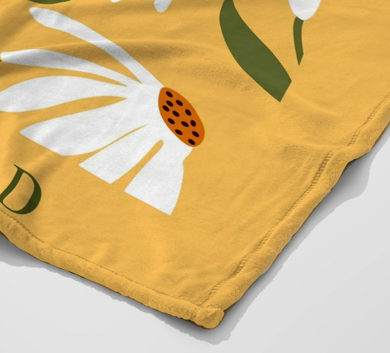 Daisy Art - Design botanico retrò coperta in pile da Whole©