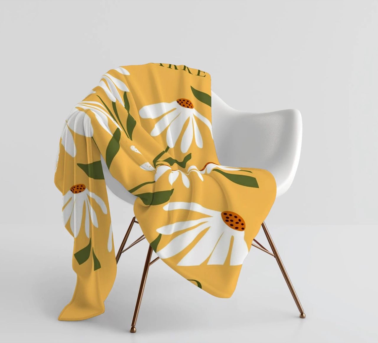 Daisy Art - Design botanico retrò coperta in pile da Whole©
