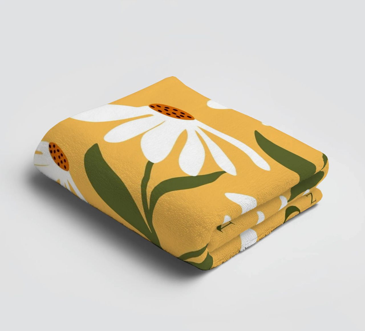 Daisy Art - Design botanico retrò asciugamano da bagno da Whole©
