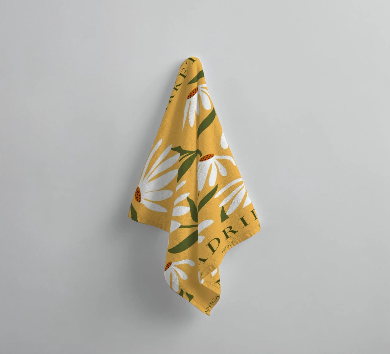Daisy Art - Design botanico retrò asciugamano da bagno da Whole©