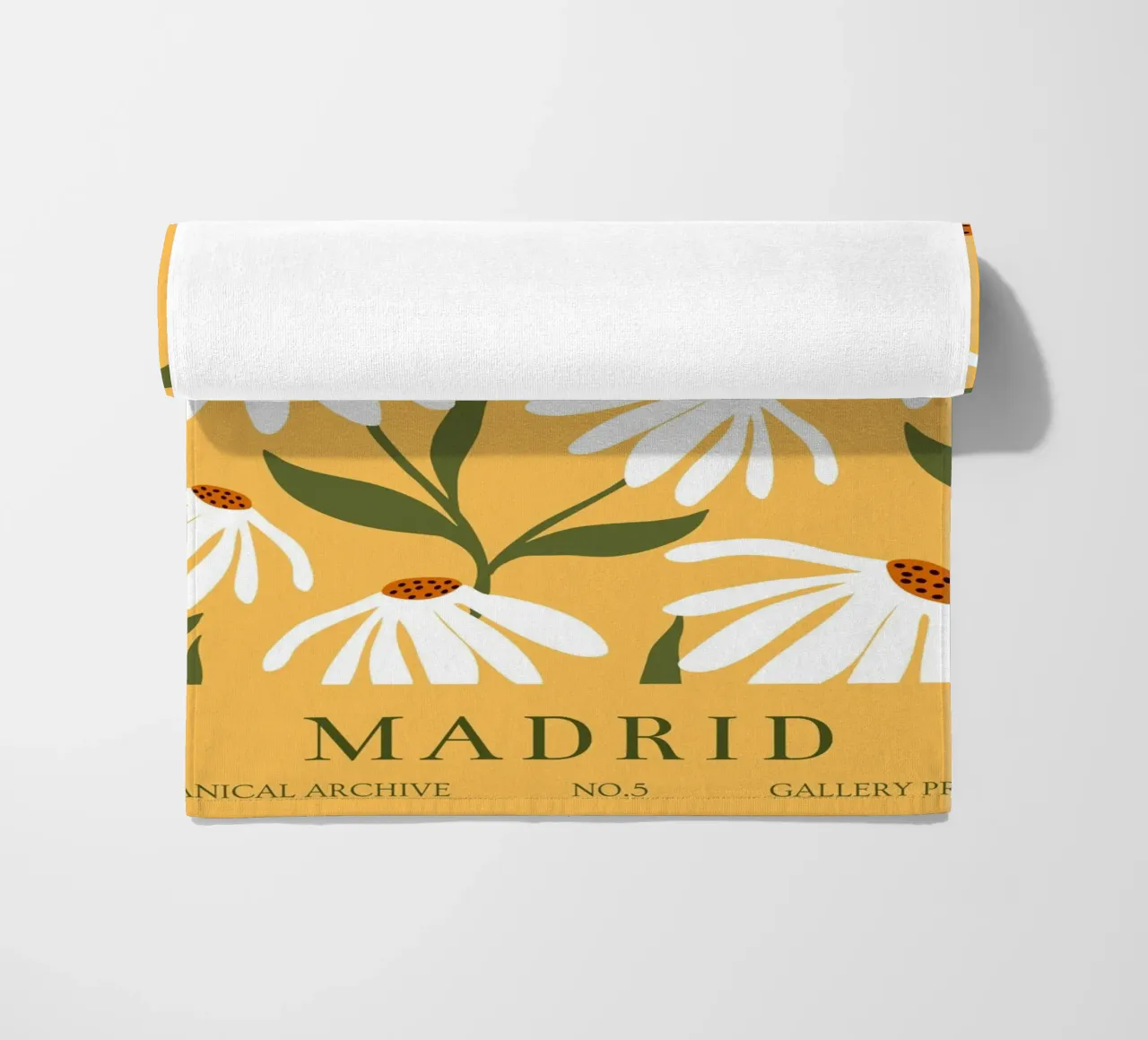 Daisy Art - Design botanico retrò telo mare da Whole©