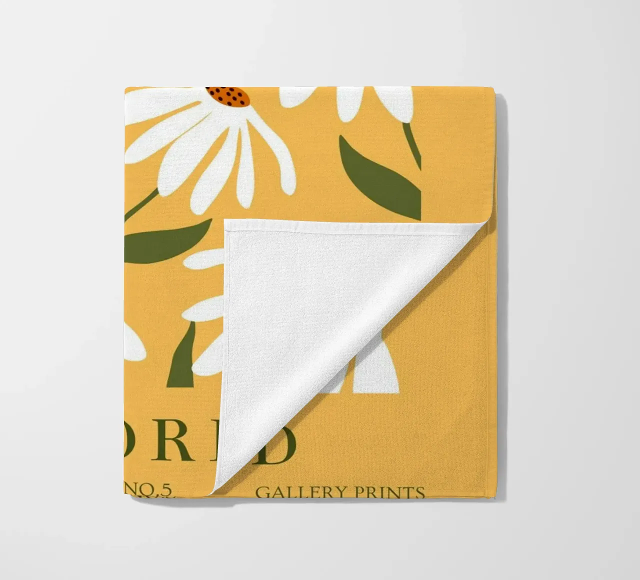 Daisy Art - Design botanico retrò telo mare da Whole©