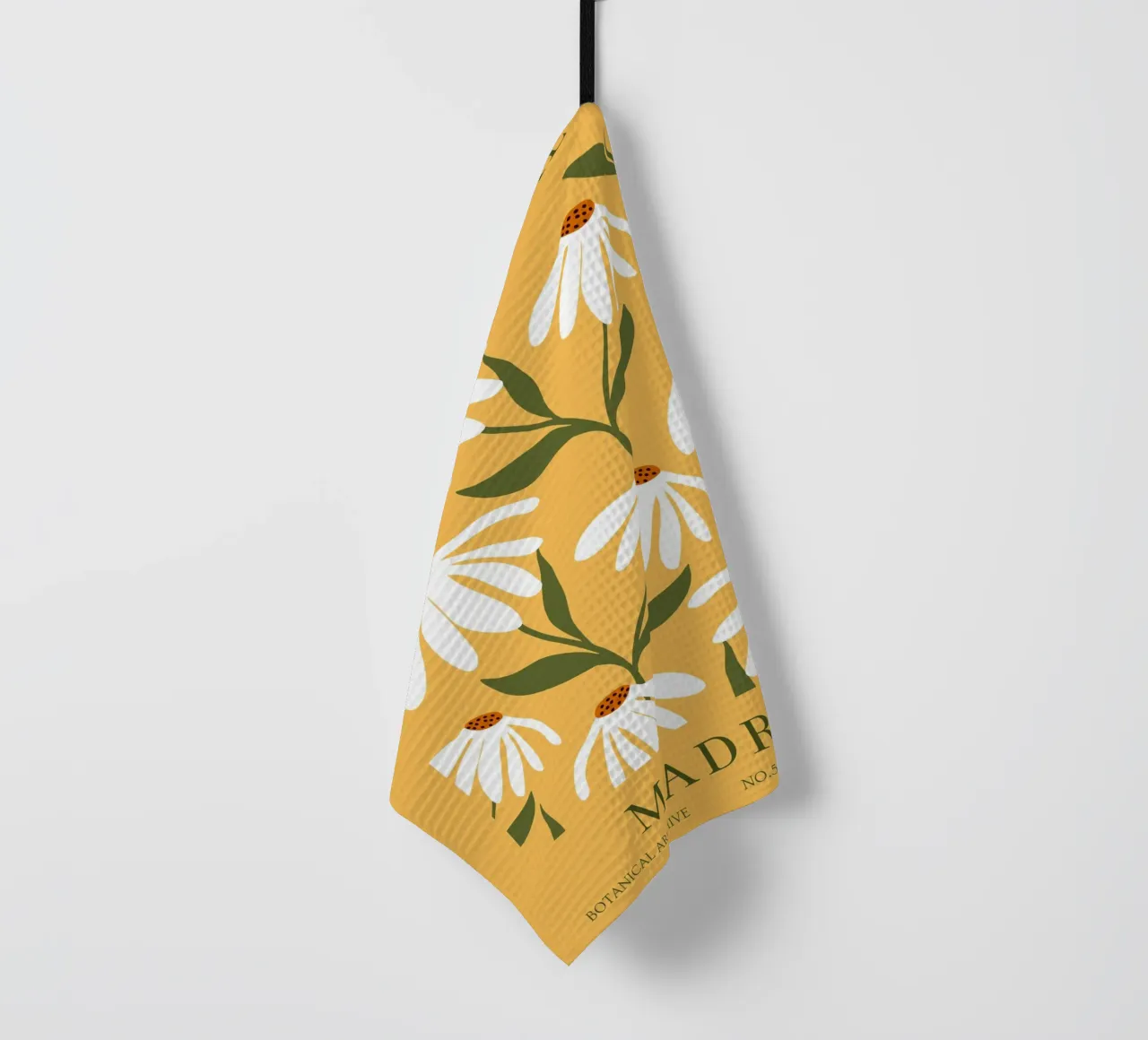 Daisy Art - Retro Botanical Design tea towel by Whole©