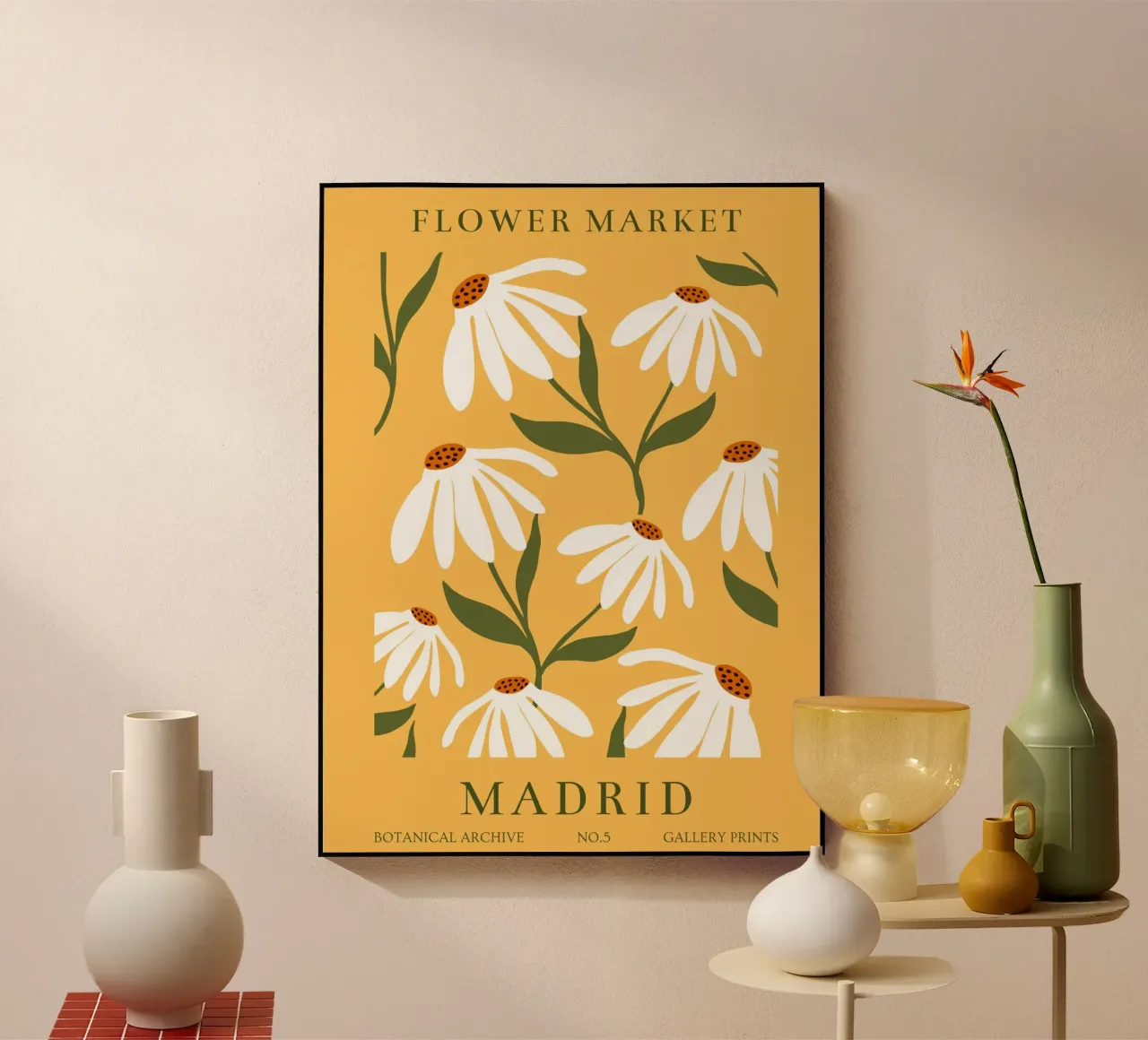 Daisy Art - Design botanico retrò plexiglass da Whole©