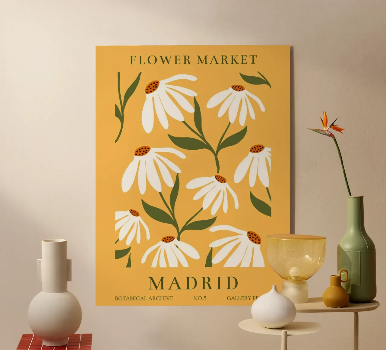 Daisy Art - Design botanico retrò plexiglass da Whole©