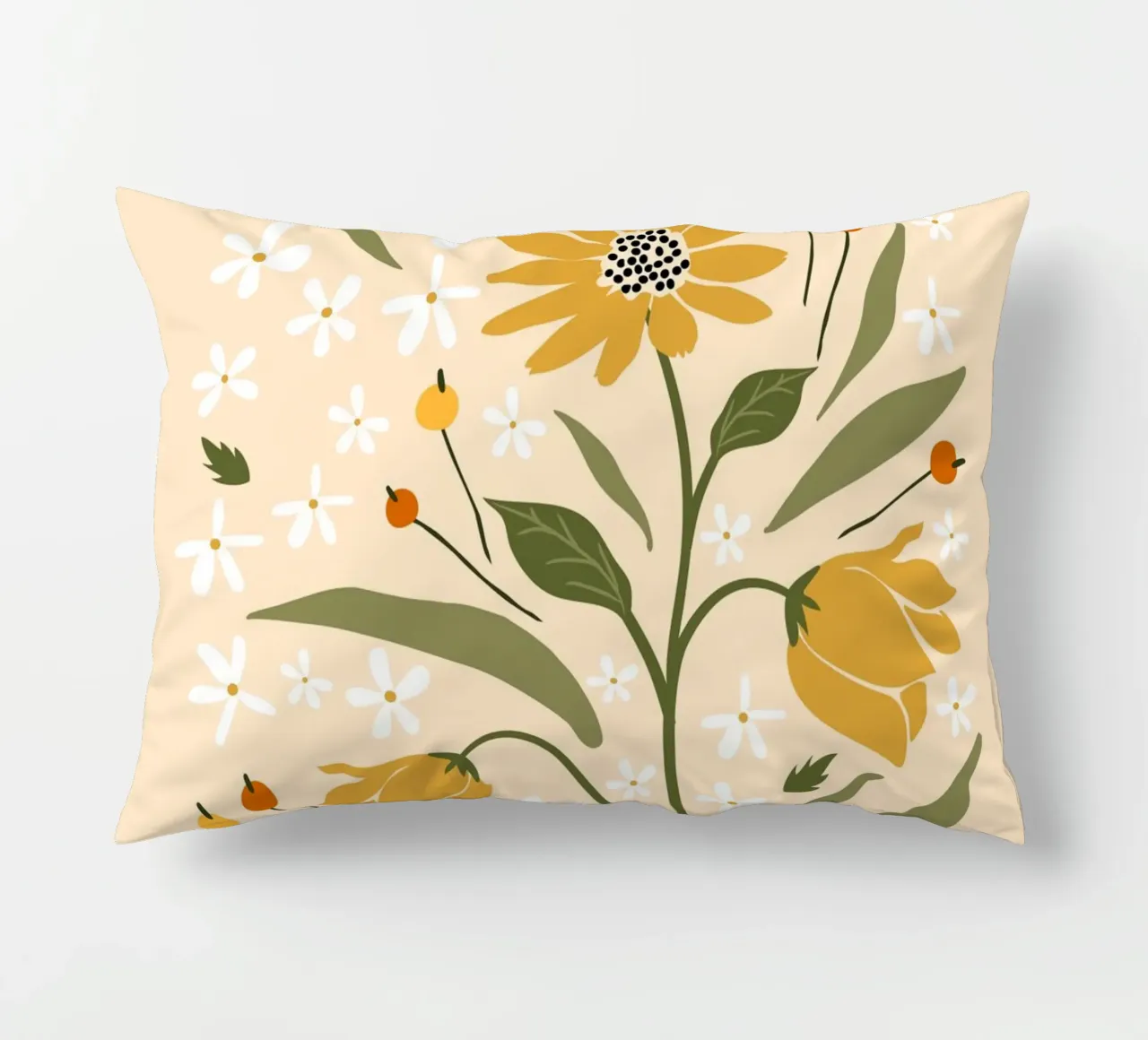 Girasole botanico - Poster fiori vintage cuscino da Whole©