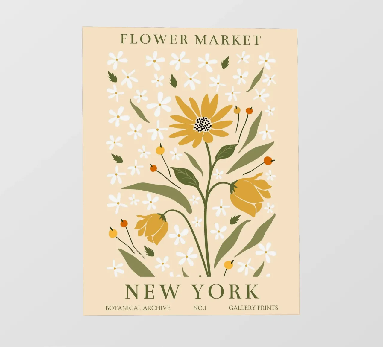 Girasole botanico - Poster fiori vintage telo in pvc da Whole©