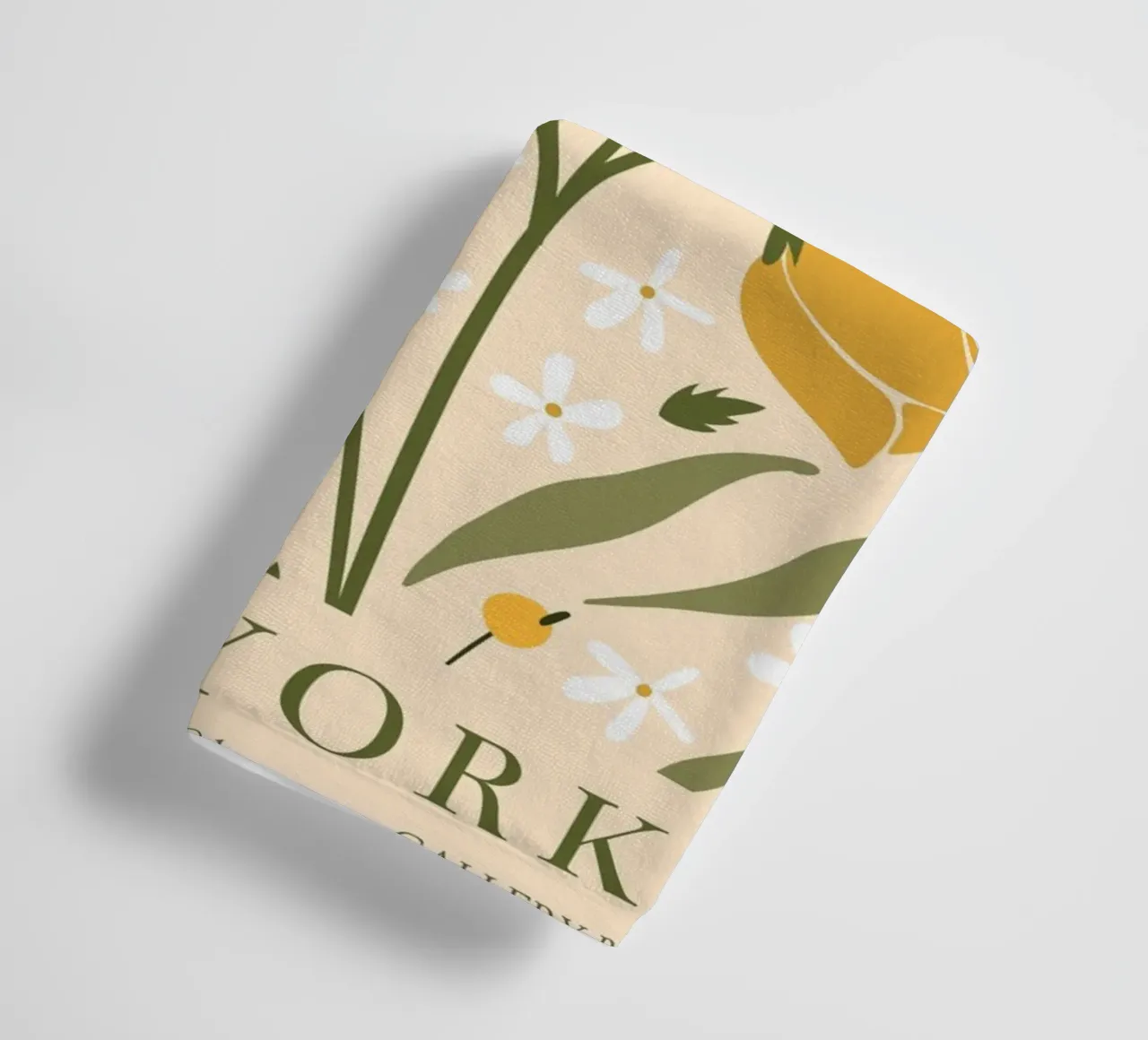 Botanical Sunflower - Vintage Flowers Poster towel by Whole©