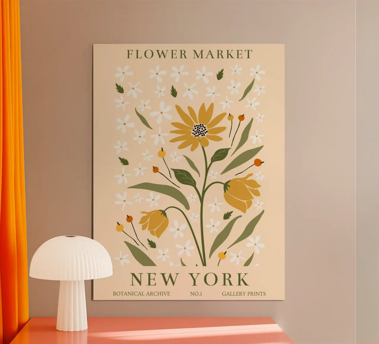Girasole botanico - Poster fiori vintage poster da Whole©