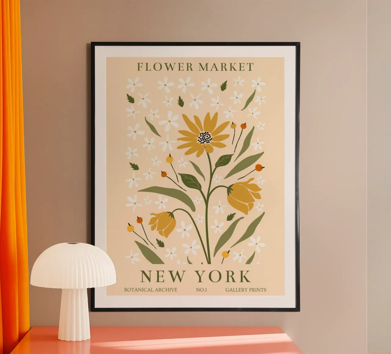 Girasole botanico - Poster fiori vintage poster da Whole©