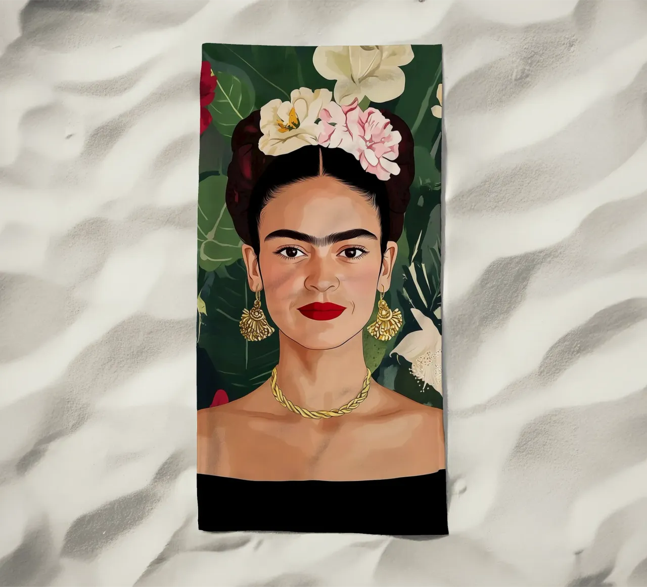 Frida Arte della femminilità telo mare da Carinaprint
