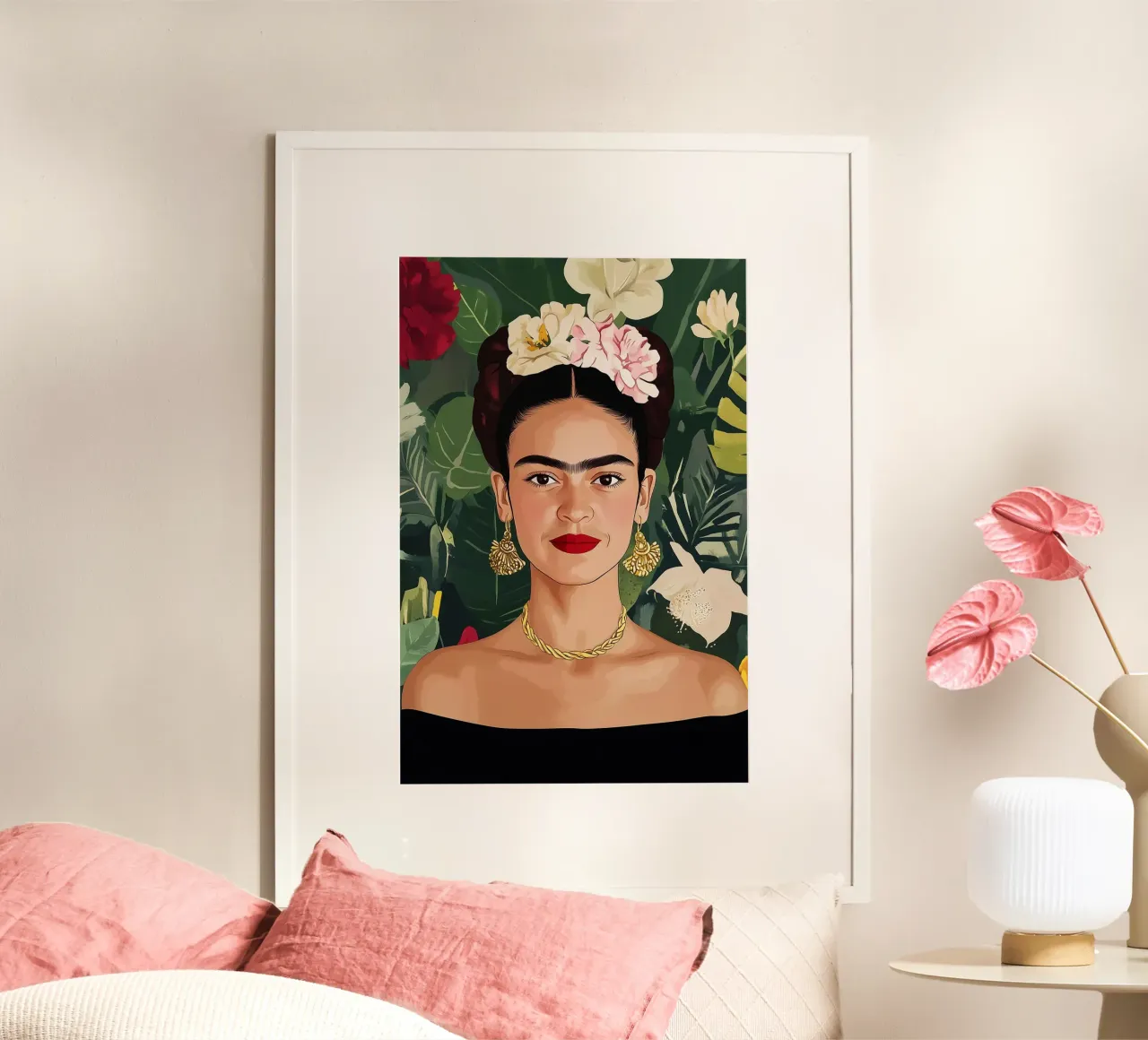 Frida Kunst der Weiblichkeit Poster von Carinaprint