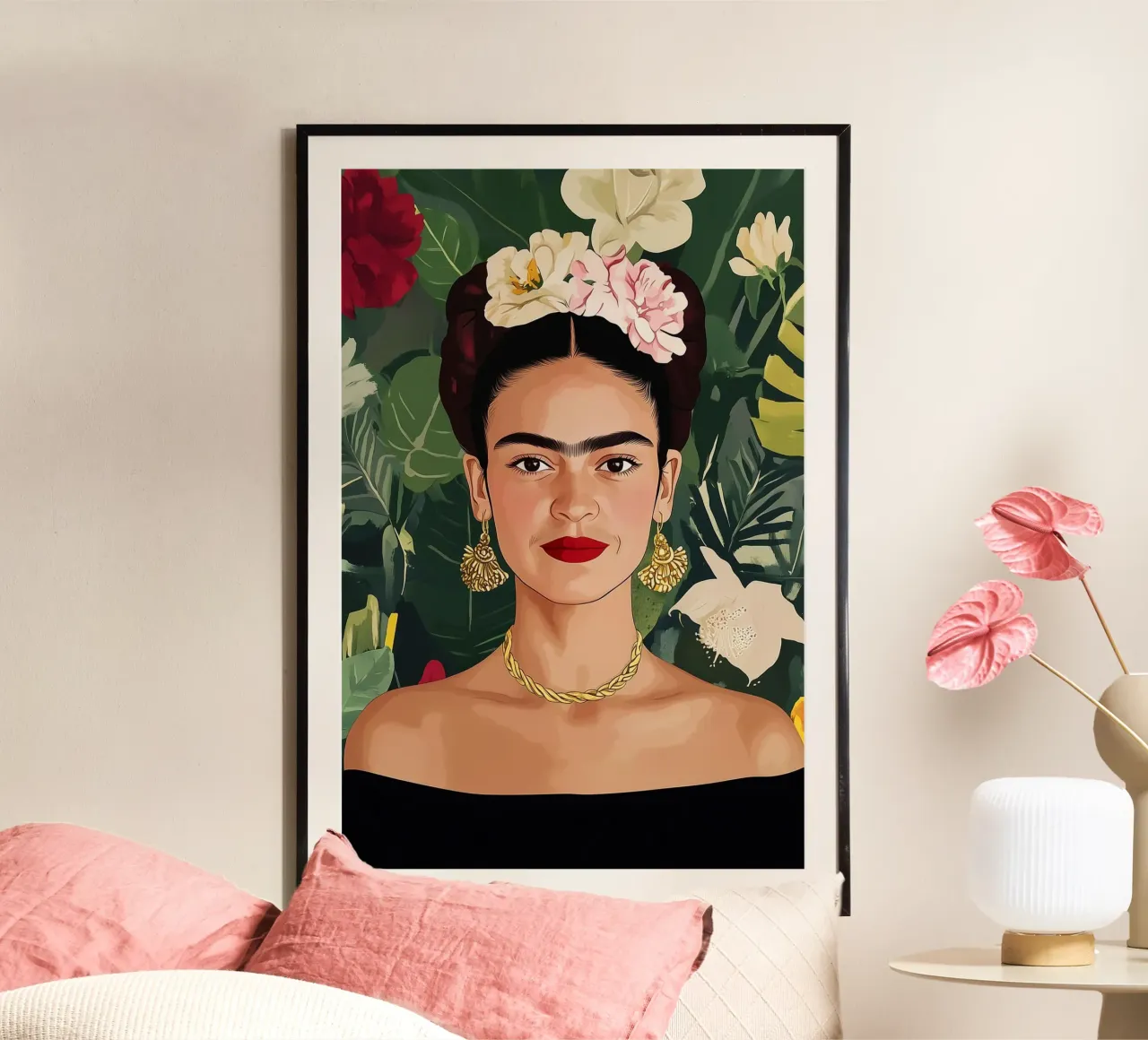 Frida Kunst der Weiblichkeit Poster von Carinaprint