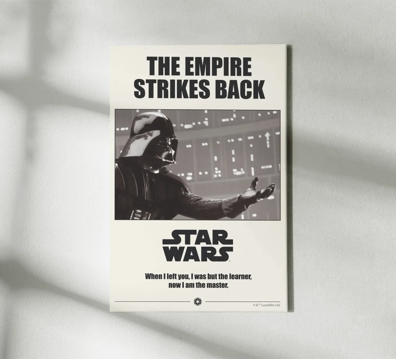 The empire strikes back II tela con Cornice a cassetta da Star Wars