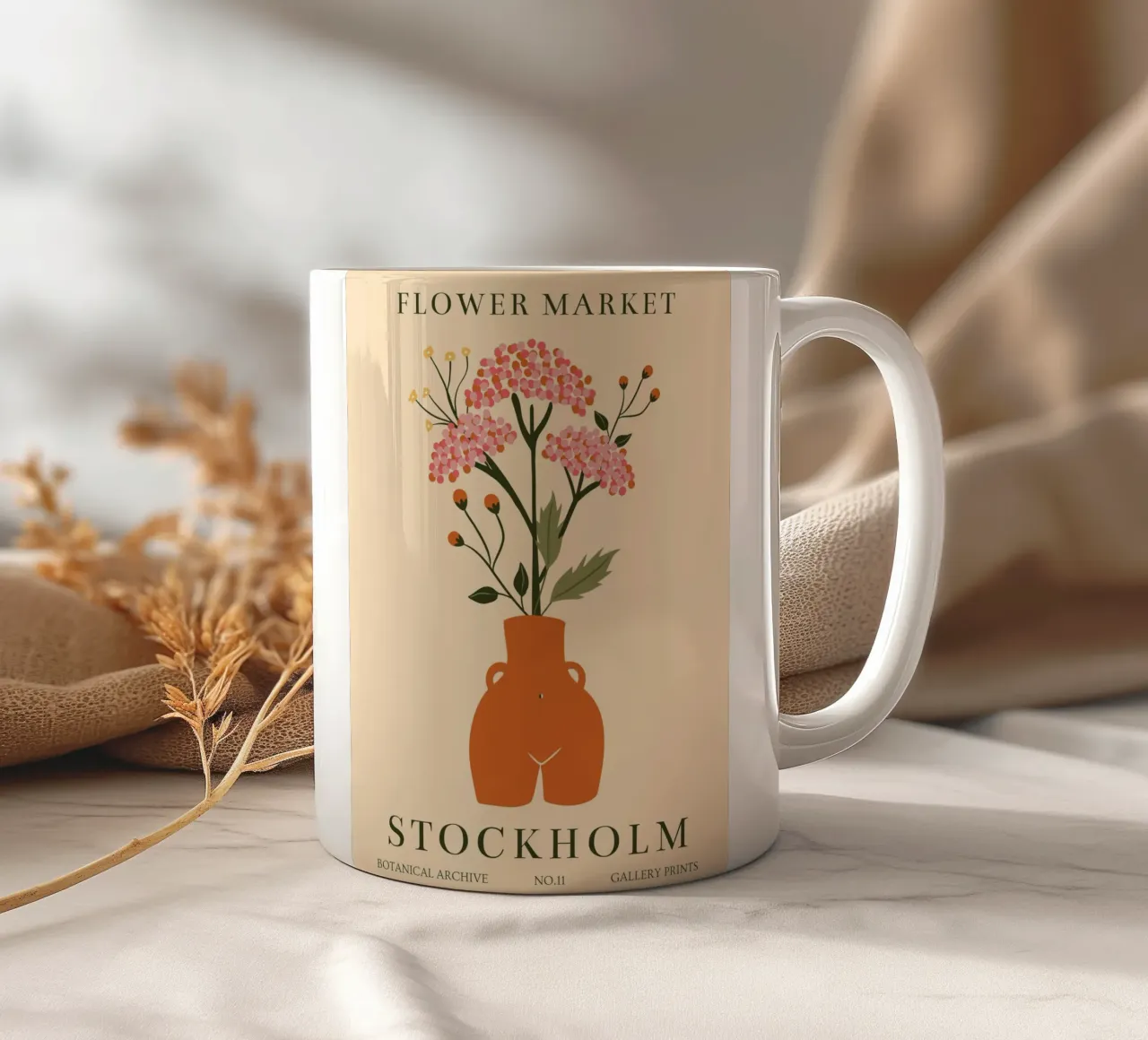 Vaso floreale - Design moderno scandi tazza in ceramica da Whole©