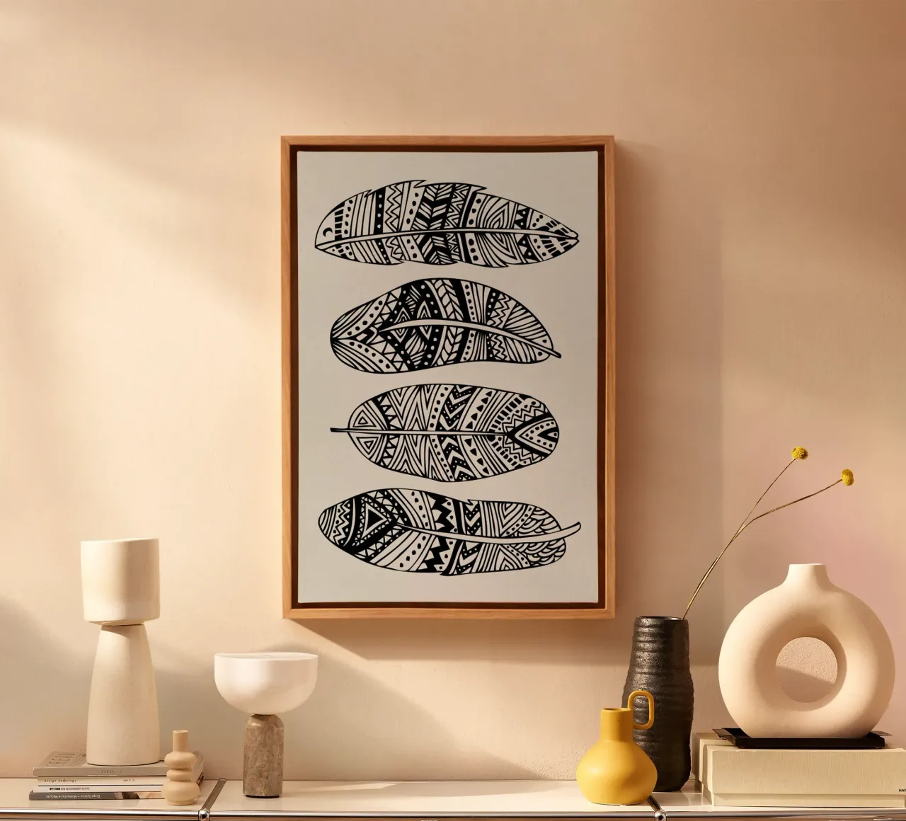 Feathers Of My Life canvas by Pom Graphic Design