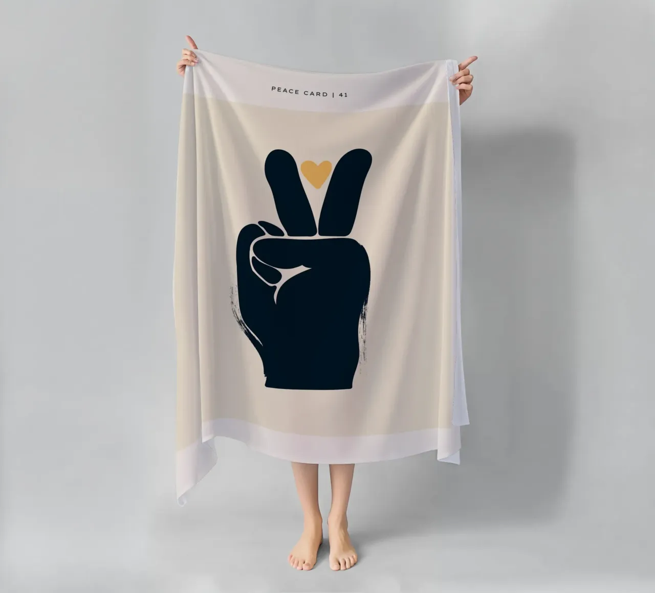 Design della mano della pace telo mare da Whole©